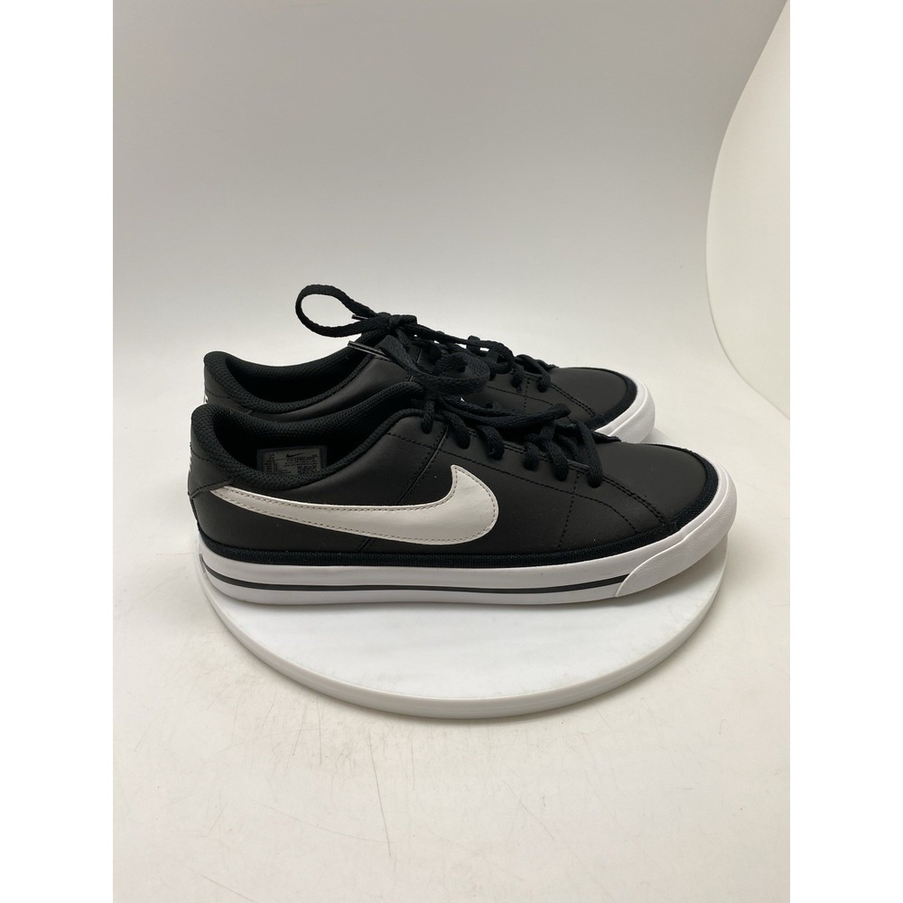 Nike Court Legacy GS Sneakers Boys 7Y Womens 8.5 DA5380-002 Black Athletic Shoes